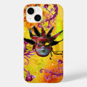 BLACK RED JESTER MASK Masquerade Yellow Paars Case-Mate iPhone Case (Achterkant)