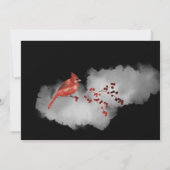 Black Red Kardinaal С luide begrafenis  Bedankkaart (Achterkant)