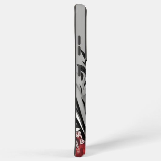 Black Red Leaf design Samsung Galaxy Hoesje (Rechterkant)