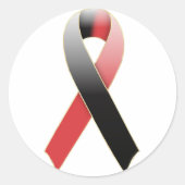Black & Red Lint Awareness Sticker (Voorkant)