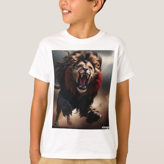 Black & Red Lion T-Shirt (Voorkant)
