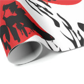 Black & Red Lips Valentijn Cadeaupapier (Rol Hoek)
