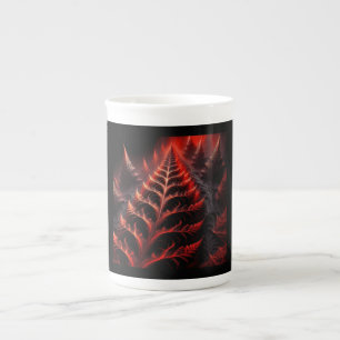 Black & Red Mandelbrot Fractal Highway naar de hel Porselein Kop
