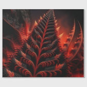 Black & Red Mandelbrot Fractal Highway To Hell Cadeaupapier (Vlak)