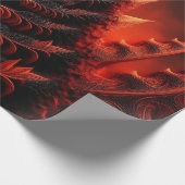 Black & Red Mandelbrot Fractal Highway To Hell Cadeaupapier (Hoek)