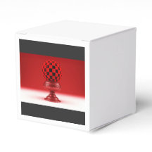 Black & Red Mandy Ball On Metallic Rose Base