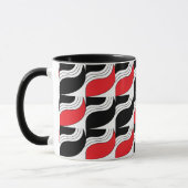 Black Red Modern Geometric Pattern Mok (Links)