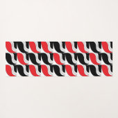 Black Red Modern Geometric Pattern Yogamat (Achterkant (horizontaal))