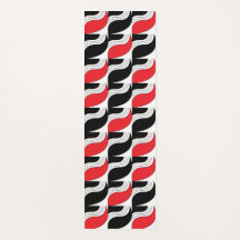 Black Red Modern Geometric Pattern