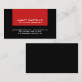 Black Red Modern Professional, eenvoudig Visitekaartje (Voorkant / Achterkant)