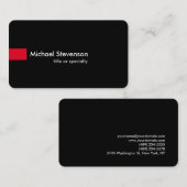 Black Red Modern Rond Consultant Visitekaartje (Voorkant / Achterkant)