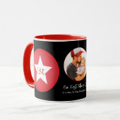 Black Red Modern Simple Cool Dad First Fathers Day Mok (Voorkant links)