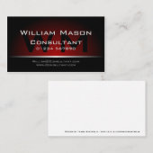 Black Red Monogram Professional - Visitekaartje (Voorkant / Achterkant)