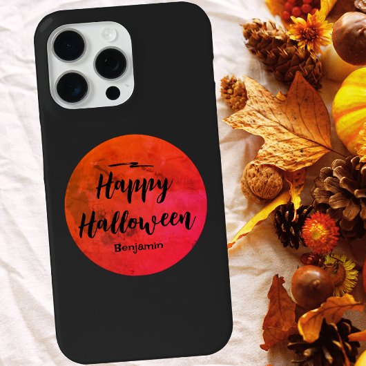 Black Red Moon Gothic Horror Scary Happy Halloween Case-Mate iPhone Case