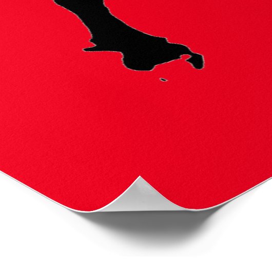 Black Red Pop Art met Horse Silhouette Poster (Hoek)