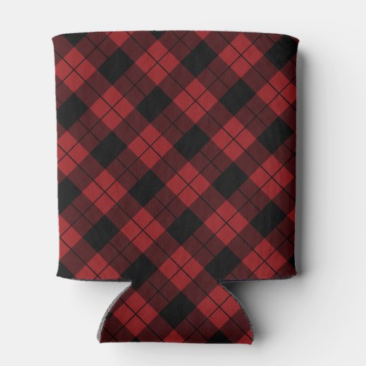 Black Red Pset Buffalo Check Koelbox Blikjeskoeler (Achterkant)