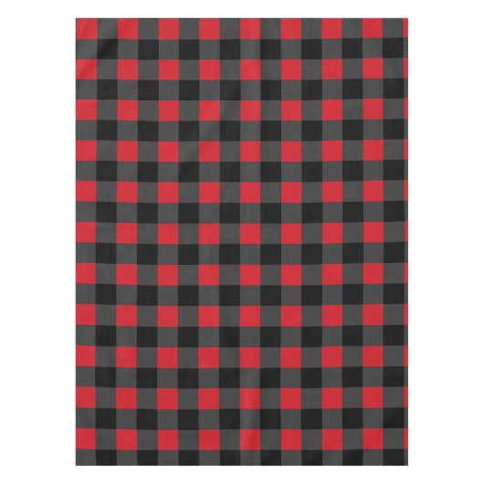 Black Red Pset Check Tablecloth Tafelkleed (Voorkant)