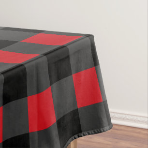 Black Red Pset Check Tablecloth Tafelkleed