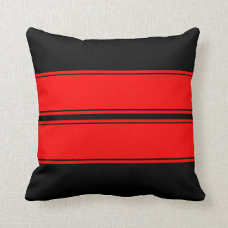 Black Red Race Stripes toevoegen Sierkussen tekst