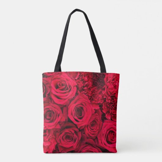 Black Red Roses monogram Tas (Achterkant)