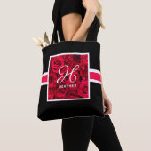 Black Red Roses monogram Tas (Dichtbij)