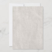 Black Red Rustic Burlap Bridal Shower-uitnodiginge Kaart (Achterkant)