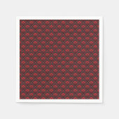 Black red seamless vintage damask pattern servet (Voorkant)