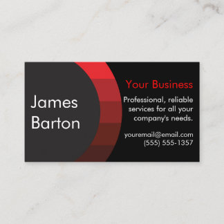 Black Red Simple Gradient Modern Professional Visitekaartje
