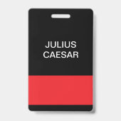Black Red Speaker Event ID-badge Badge (Achterkant)