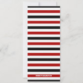 Black|Red Sporty Graduing Party Ticket Kaart (Achterkant)