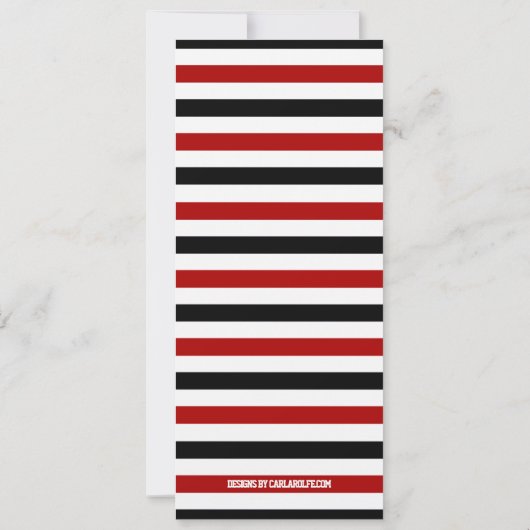 Black|Red Sporty Graduing Party Ticket Kaart (Achterkant)