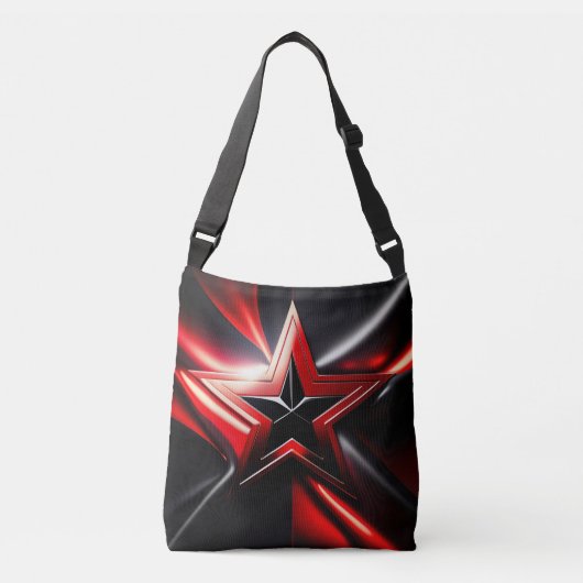 Black Red Star Crossbody Bags Crossbody Tas (Voorkant)
