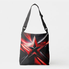 Black Red Star Crossbody Bags Tas