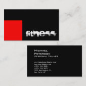 Black Red Stripe Fitness Visitekaartje (Voorkant / Achterkant)