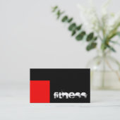 Black Red Stripe Fitness Visitekaartje (Staand voorkant)