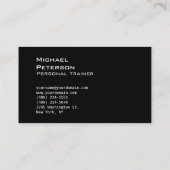Black Red Stripe Fitness Visitekaartje (Achterkant)