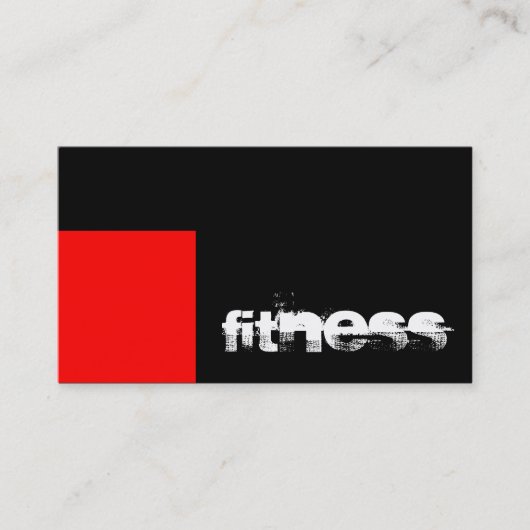 Black Red Stripe Fitness Visitekaartje (Voorkant)