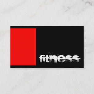 Black Red Stripe Fitness Visitekaartje