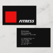 Black Red Stripe Fitness Visitekaartje (Voorkant / Achterkant)