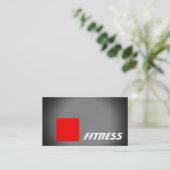 Black Red Stripe Fitness Visitekaartje (Staand voorkant)