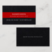 black&red stripe modern elegant pro visitekaartje (Voorkant / Achterkant)