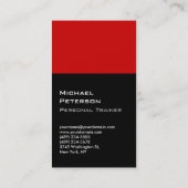 Black Red Stripes Fitness Visitekaartje (Achterkant)