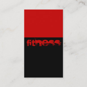 Black Red Stripes Fitness Visitekaartje