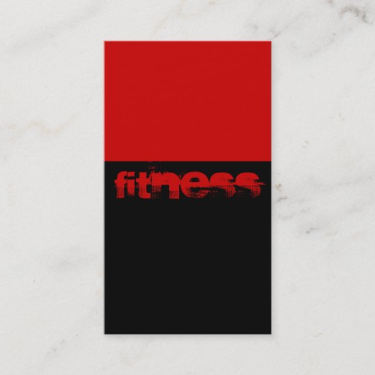 Black Red Stripes Fitness Visitekaartje (Voorkant)