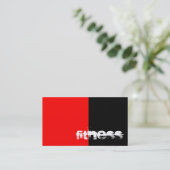 Black Red Stripes Fitness Visitekaartje (Staand voorkant)