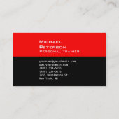 Black Red Stripes Fitness Visitekaartje (Achterkant)