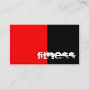 Black Red Stripes Fitness Visitekaartje
