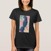 Black Red Tailed Cockatoo Parrot Bird with Plumeri T-shirt (Voorkant)