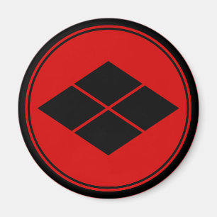 Black Red Takeda Japan Mon Graphic Magneet