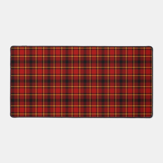 Black Red Tartan Pset Holiday Design Kerstmis Bureaumat (Voorkant)